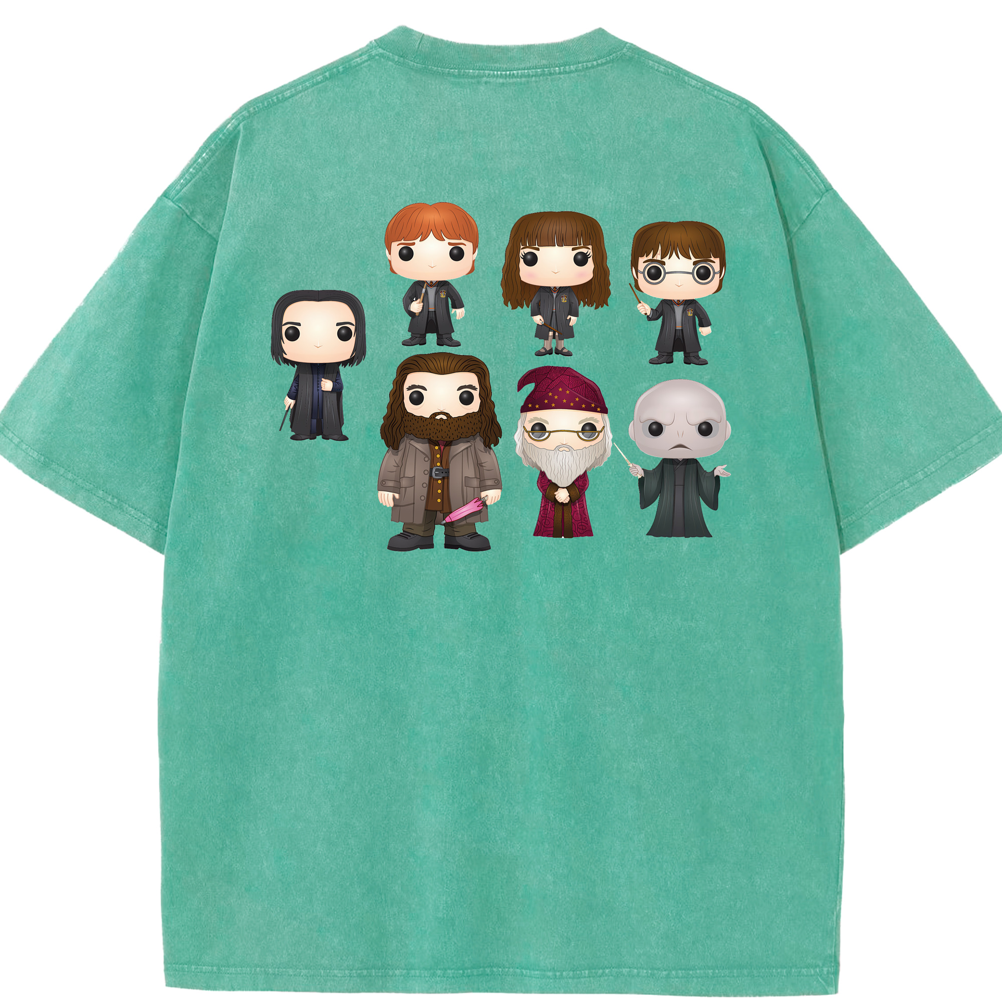 （画像用） Harry Potter ハリー・ポッターシリーズ 綿100% ヴィンテージ風 半袖Tシャツ（背面プリント）